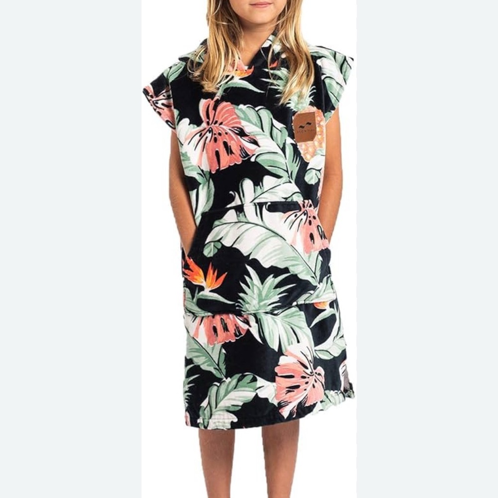 Floral Kids swim cover up  - towel material perfect condition